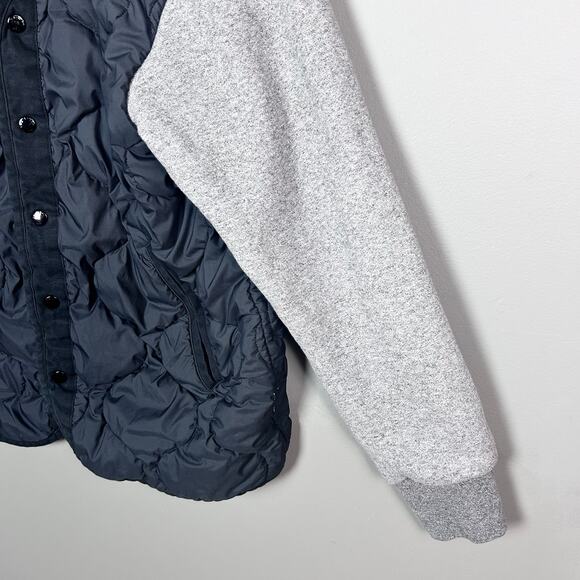Rag & Bone jacket men's medium quilted varsity bomber varsity black gray - Picture 10 of 12